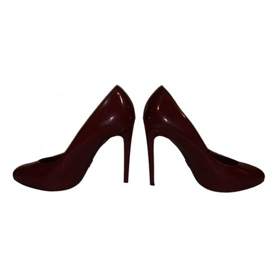 Pre-owned Dolce & Gabbana Patent Leather Heels In Burgundy