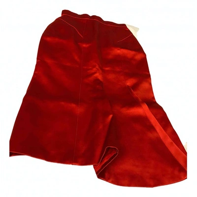 Pre-owned Burberry Mid-length Skirt In Red
