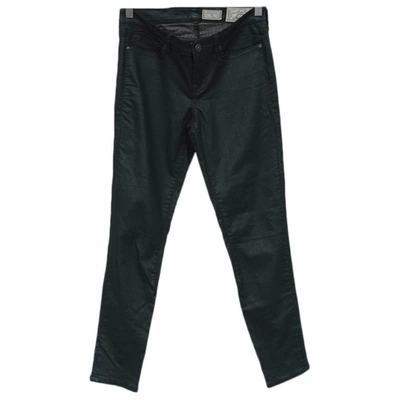 Pre-owned Allsaints Slim Pants In Green