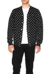 COMME DES GARÇONS PLAY DOT PRINT WOOL CARDIGAN WITH BLACK EMBLEM,CDES-MK6