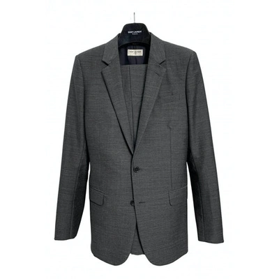 Pre-owned Saint Laurent Wool Suit In Grey