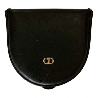 Pre-owned Dior Leather Wallet In Black