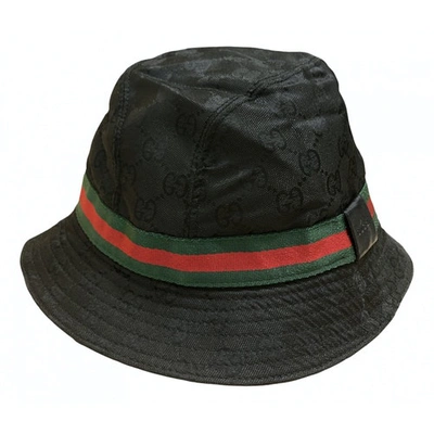 Pre-owned Gucci Black Cotton Hat