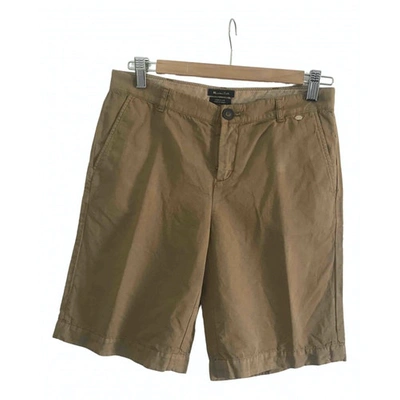 Pre-owned Massimo Dutti Camel Cotton Shorts