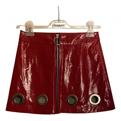 Pre-owned Gaelle Paris Mini Skirt In Red