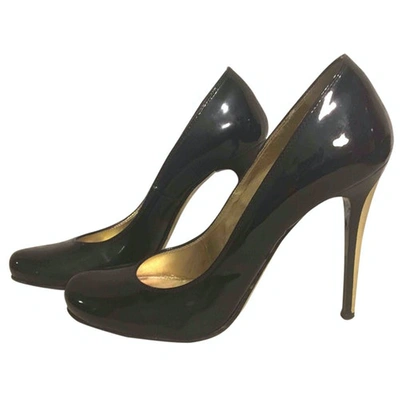 Pre-owned Gianmarco Lorenzi Patent Leather Heels In Black