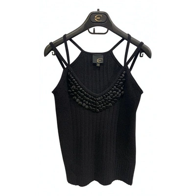 Pre-owned Just Cavalli Jersey Top In Black
