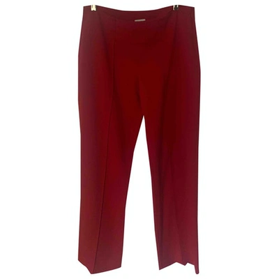 Pre-owned Hoss Intropia Straight Pants In Red