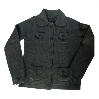 Pre-owned Tommy Hilfiger Wool Cardigan In Grey