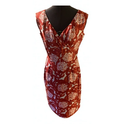 Pre-owned Aquascutum Silk Mid-length Dress In Red