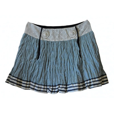 Pre-owned Philosophy Di Alberta Ferretti Mini Skirt In Blue