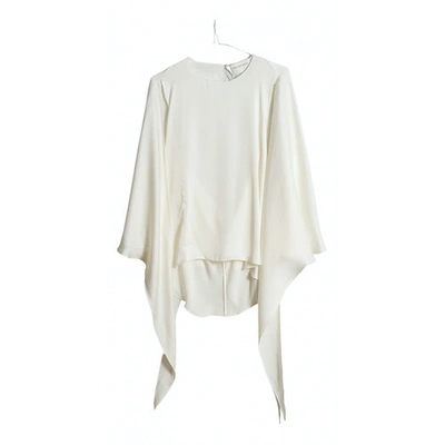 Pre-owned Maison Rabih Kayrouz White Polyester Top