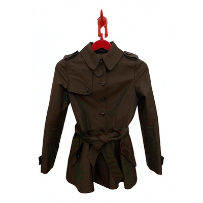 Pre-owned Moschino Cheap And Chic Trench Coat In Brown