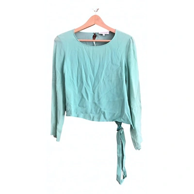 Pre-owned Costume National Silk Blouse In Green