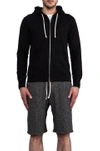 Reigning Champ Cotton-jersey Zip-through Hooded Sweatshirt In Black
