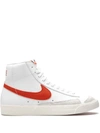 Nike W Blazer Mid 77 White/habanero Red/sail Women's High Shoe In White