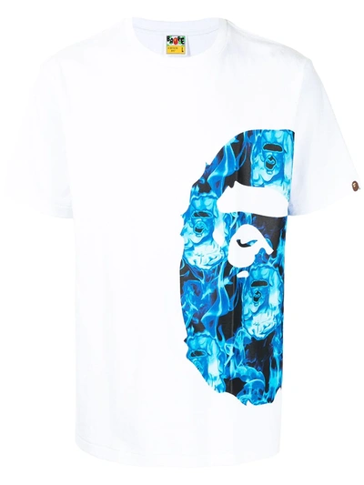 A Bathing Ape Graphic-print Cotton T-shirt In White