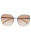 Chloé Oversized Sunglasses In Grau