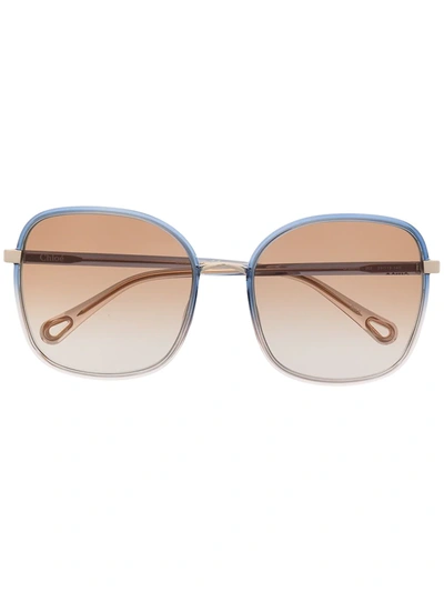 Chloé Oversized Sunglasses In Grau