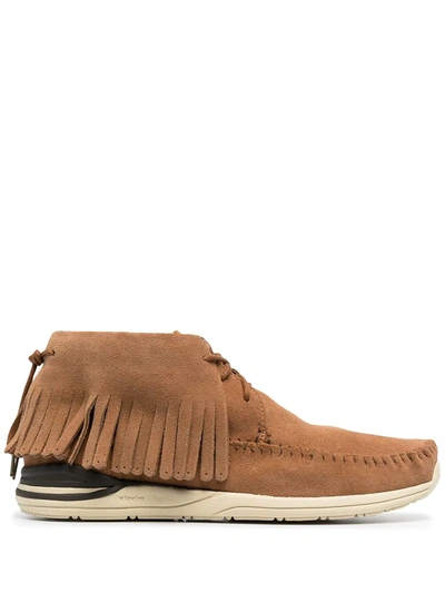 Visvim Suede Fbt Lhamo-folk Trainers In Brown