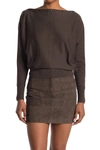 Allsaints Ellie Boatneck Sweater In Khaki Green