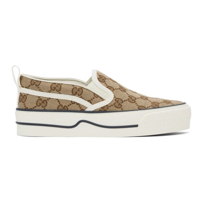 Gucci 20毫米“ Tennis 1977”套穿式运动鞋 In Beige