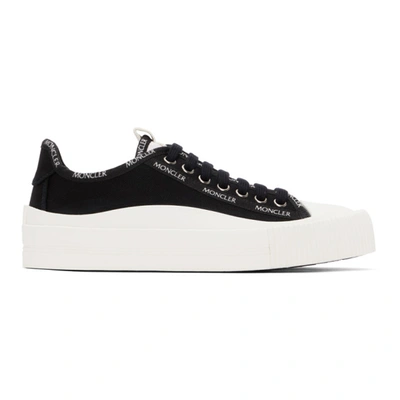 Moncler Black Canvas Glissiere Sneakers In Black