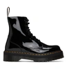 DR. MARTENS' BLACK PATENT JADON PLATFORM BOOTS