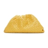 Bottega Veneta The Pouch Large Gathered Intrecciato Leather Clutch In 7130 Buttercup