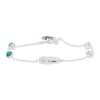 Gucci Gg Marmont Flower Sterling Silver Bracelet In Silver/topaz
