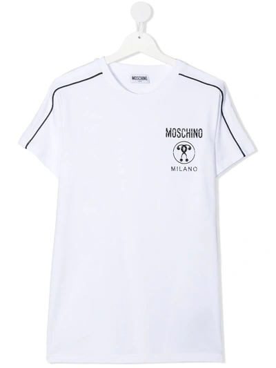 Moschino Teen Logo-print T-shirt In White