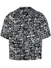 WE11 DONE ALL-OVER LOGO BOWLING SHIRT