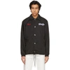 GIVENCHY BLACK EMBROIDERED PATCHES MOTEL WINDBREAKER JACKET