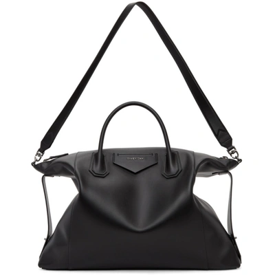 Givenchy Men's Antigona Soft Large Leather Bag In Black
