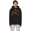GIVENCHY BLACK BEADED REFRACTED LOGO HOODIE