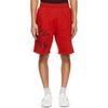 Givenchy Red Embroidered Refracted Logo Shorts