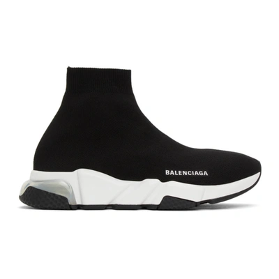 Balenciaga Black Clear Sole Speed Sneakers
