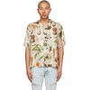 AMIRI BEIGE SILK PSYCHEDELIC SHORT SLEEVE SHIRT