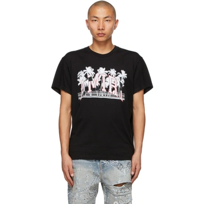 Amiri Varsity Palm Logo-print Cotton-jersey T-shirt In Black