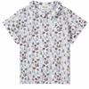 Bonpoint Graphic-print Shortsleeved Shirt In Blue