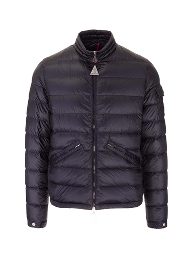 Moncler Logo Puffer In Blue