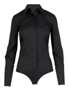 Patrizia Pepe Poplin Shirt Body In Black