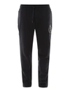 DOLCE & GABBANA EMBROIDERED TRACKSUIT BOTTOMS IN BLACK