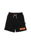 Gcds Teen Logo-print Track Shorts In Black