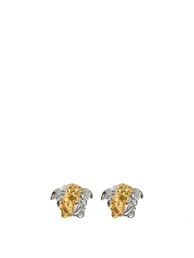 Versace Medusa Earrings In Gold