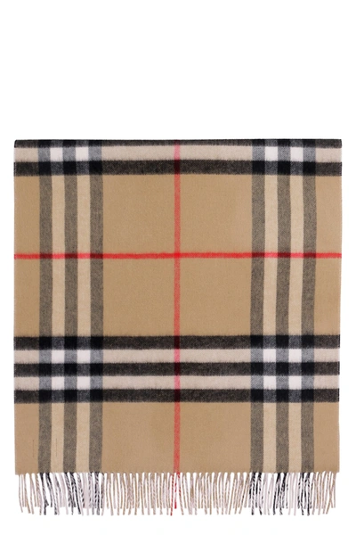Burberry Double-face Cashmere Scarf In Beige