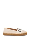 CHLOÉ ESAPDRILLES IN LEATHER AND CANVAS WITH ROPE SOLE AND LOGO,11770728