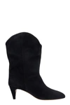Isabel Marant Dernee Suede Ankle Boots In Black