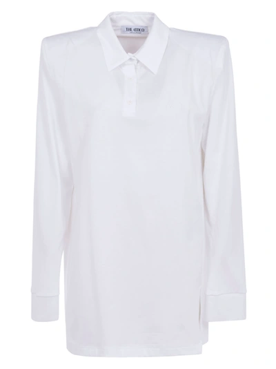 Attico Astrid Cotton-piqué Mini Shirt Dress In White