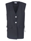 GANNI WOOL SUITING VEST,F5488 252